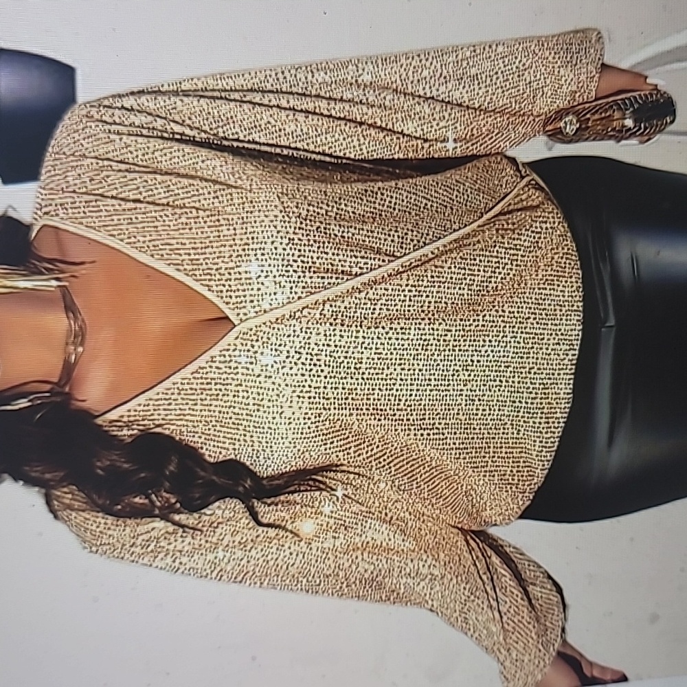 Woman's Plus Size Sequin Blouse